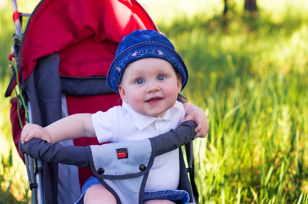 red Baby Stroller